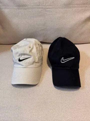 Nike 캡 2개 세트 베이지 블랙