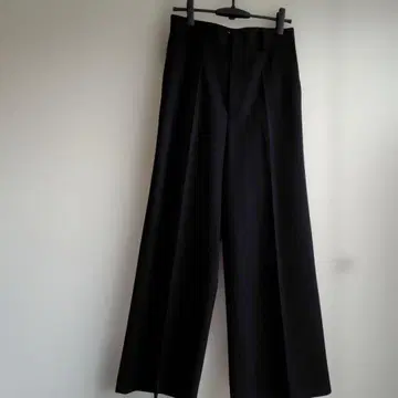 Plage 블랙 와이드 팬츠 플리츠
