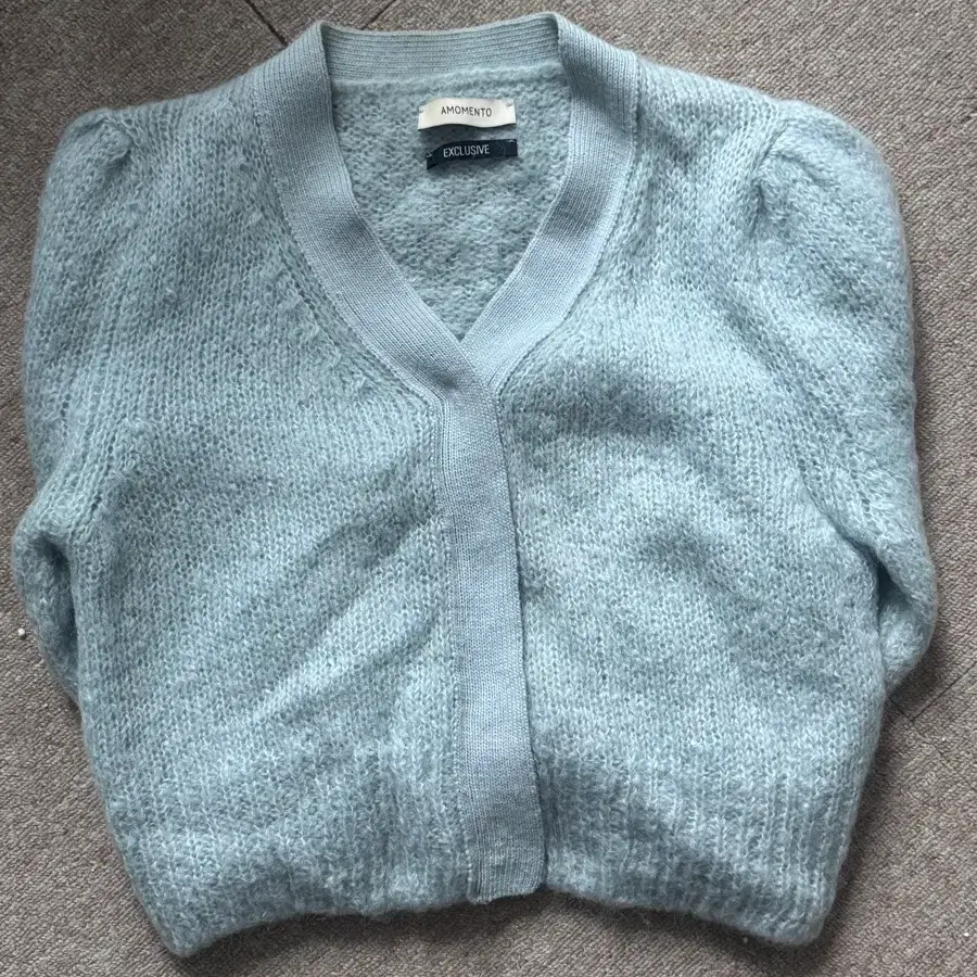AMOMENTO Stripe Button Up Cardigan Grey 【公式通販】