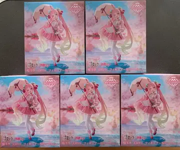 하츠네 미쿠 벚꽃 미쿠 AMP+ 피규어 ~벚꽃 드레스 ver~ 5체 세트