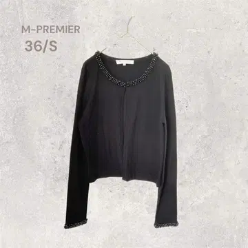 M-PREMIER 비쥬 장식 볼레로 미니 기장 심플 시치고산 경사 파티