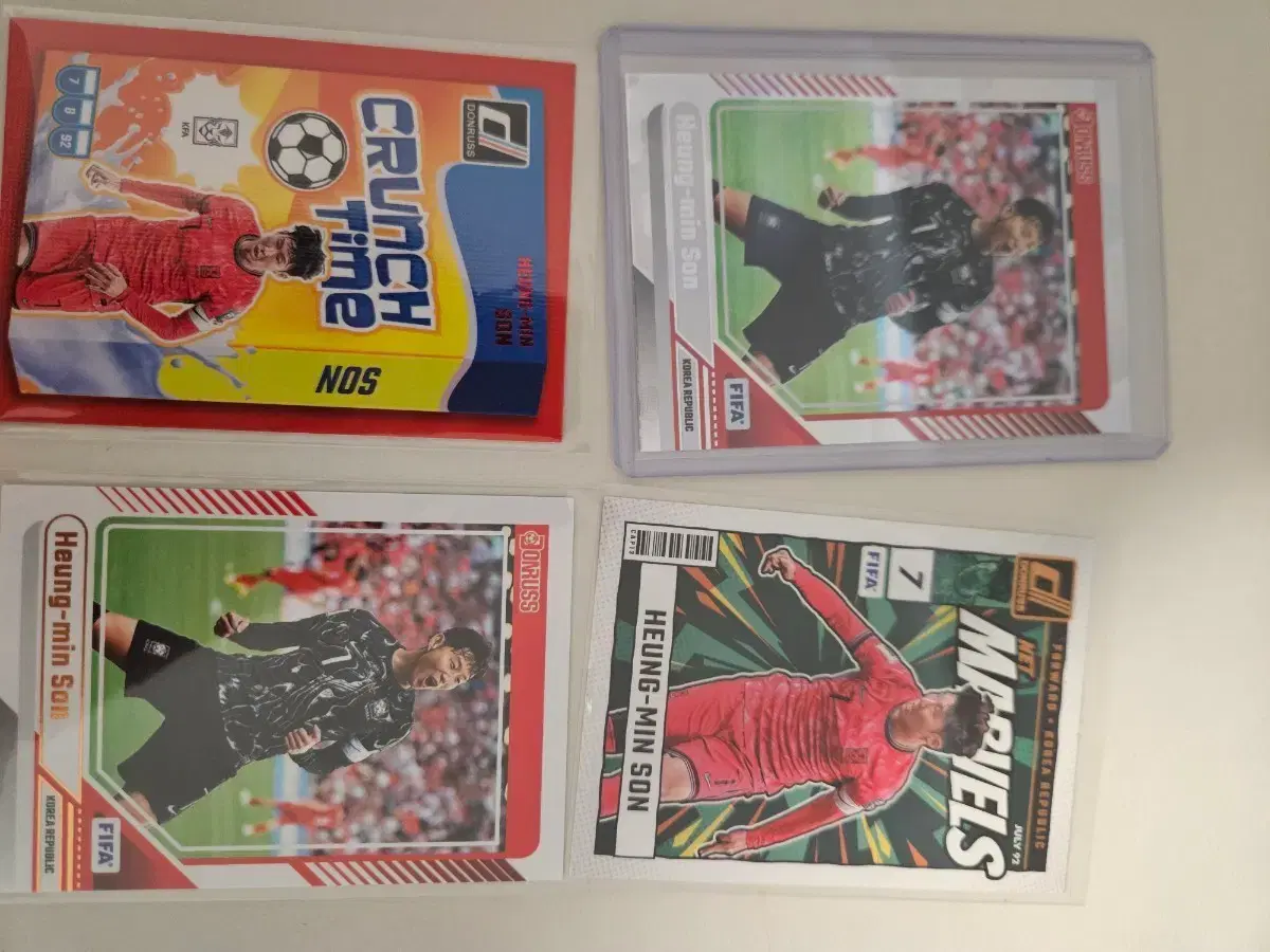 손흥민 Donruss 축구 카드4종