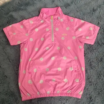 Callaway WINDSPORT 반팔 자켓 핑크 도트