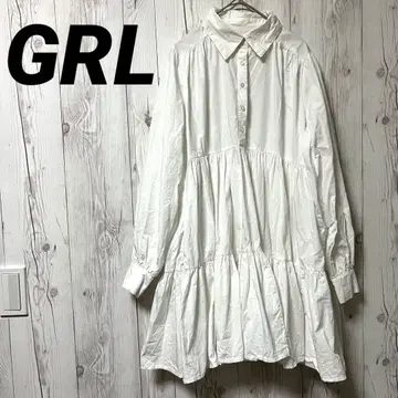 [ GRL ] 그레일 블라우스 긴팔 하늘하늘 벌룬 화이트 비침