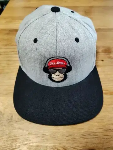 Jiu-Jitsu 자수 캡 그레이/블랙 브라질리언 주짓수 모자