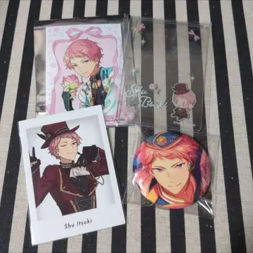 앙스타 10주년 무네 특전 파샤츠 미니 브로마이드 경질 케이스 캔뱃지