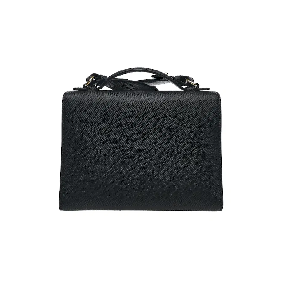 普拉达（Prada）Monochrome Saffiano 黑色单肩包