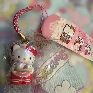 산리오 헬로키티 웨이트리스 끈 장식 당시 물건 지역 한정 레트로