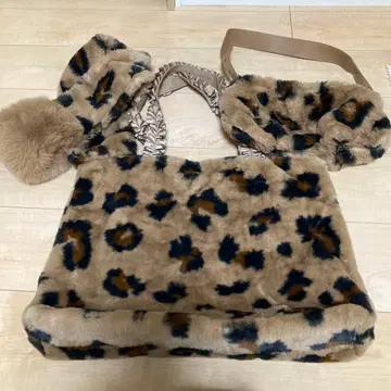 레오파드 무늬 퍼 백 3세트