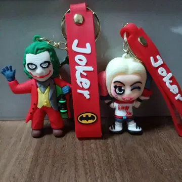 수어사이드 스쿼드 조커 할리퀸 피규어 키링