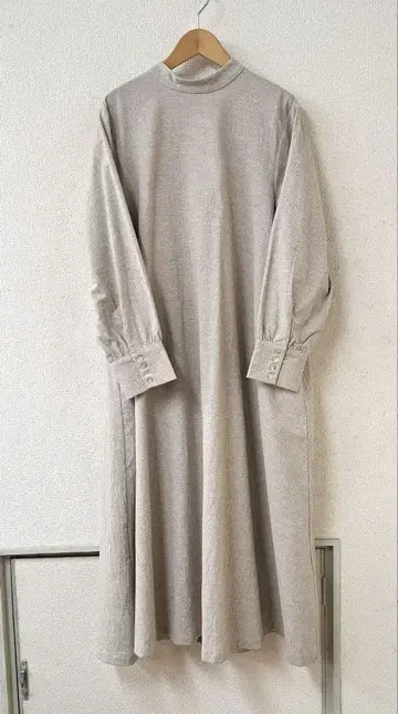 le ciel 코튼 샴브레이 A라인 원피스 아이보리