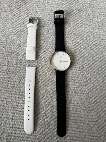 KLON 손목시계 블랙 화이트 벨트 포함