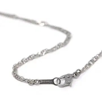 일본산 순 티타늄 스크류 체인 목걸이 (폭 2.4mm) 길이 조절 가능