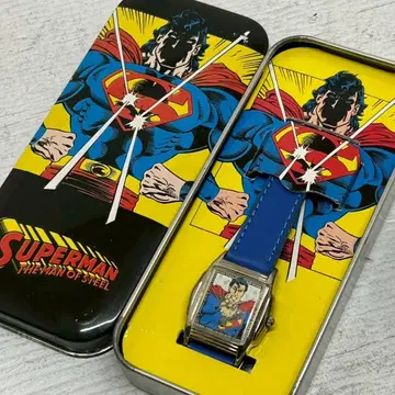 미사용 FOSSIL 슈퍼맨 한정판 쿼츠 손목시계 캔 포함