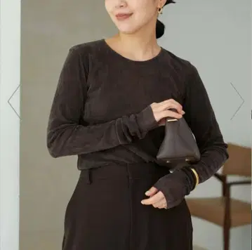 Plage Flocky Mesh 롱 T 브라운