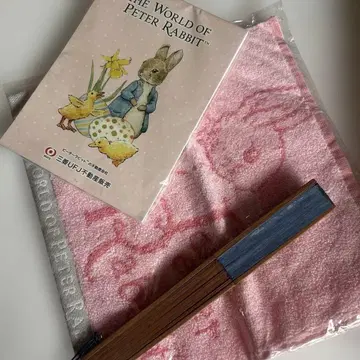 피터 래빗 타월과 부채 메모 용지 3종 세트