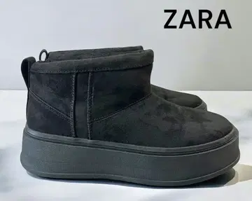ZARA 자라 통굽 무스탕 숏부츠 사이즈 37 23.5~24cm