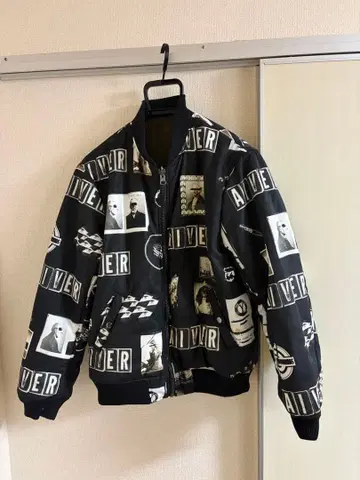[컨디션 최상] CASPER JOHN 유니크 프린트 봄버 자켓 리버서블