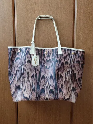 훌라 레오파드 무늬 대형 토트백