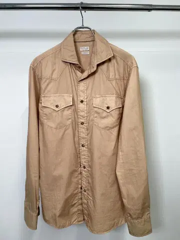 TK058 브루넬로 치넬리 컷어웨이 셔츠 카멜 L 사이즈