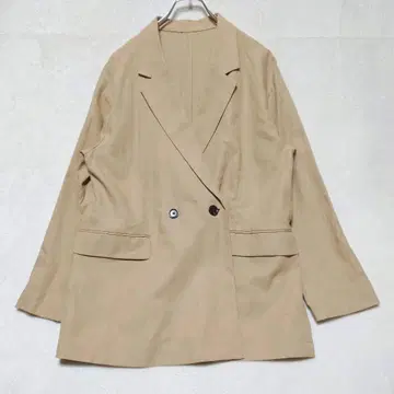 지유 린넨 블렌드 테일러드 자켓 XL 베이지