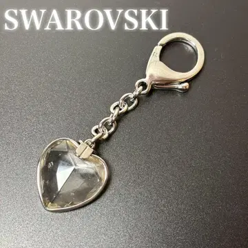 새상품급 스와로브스키 키링 키링 실버 하트 크리스탈
