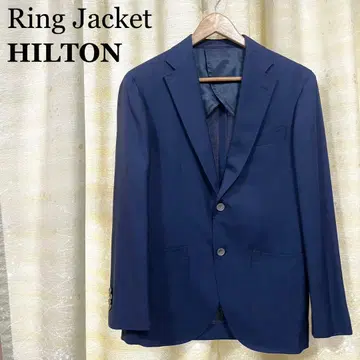 컨디션 최상 링자켓 x 힐튼 테일러드 자켓 실크 혼방 은색 버튼