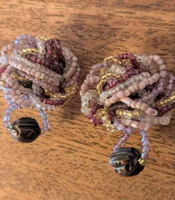 빈티지 비즈 귀찌