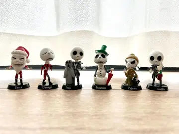 [ 희소 ] 나이트메어 비포 크리스마스 잭 목인형 피규어 6체 세트