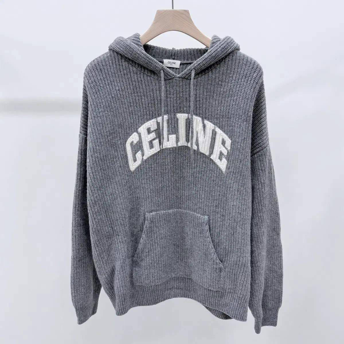 105, L] Seline Ribbed Wool Knit Hoodie | Bunjang Global