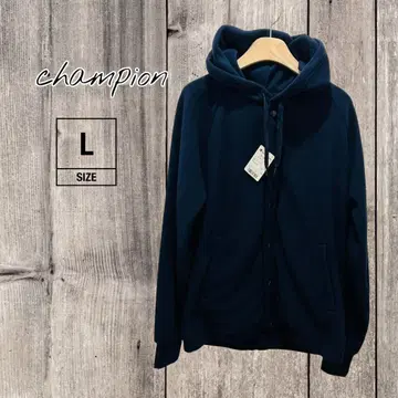 챔피온 플리스 자켓 플리스 후드티 네이비 L
