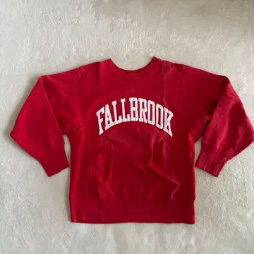 챔피온 80년대 초중반 빨간색 리버스 위브