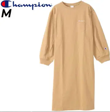 원피스 긴팔 여성용 Champion 챔피온 드레스 무릎 아래 기장
