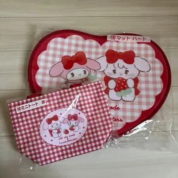 산리오 리루아라모드 제일복권 매트 하트 미니 토트 세트