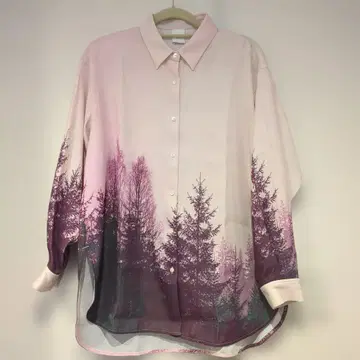 HARE 랜드스케이프 프린트 셔츠 퍼플 포레스트 퍼플