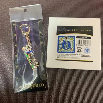 죠죠 월드 니지무라 오쿠야스 알파벳 코스터 모티브 키링