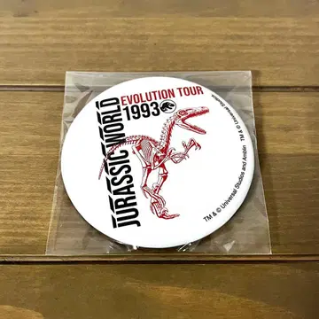 USJ 공룡 캔뱃지 컬렉션 쥬라기 월드 랩터 골격 새상품