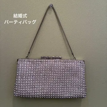 반짝이는 비즈 가마구치 파티 백
