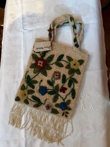 미사용 PIERRE URBACH 빈티지 비즈 백