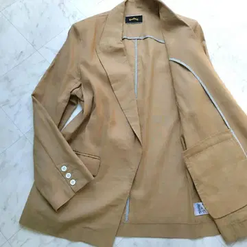 새상품급 오메카시 테일러드 자켓 린넨 베이지 M