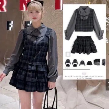 GRL 체크 무늬 셋업 tu1864