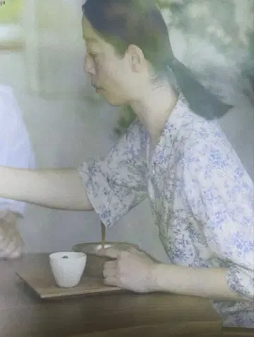 아두이트리스테스 꽃무늬 반팔 셔츠 린넨 오픈 카라 셔츠