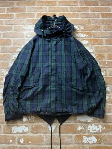 00s 체크 후드티 블랙워치 후드티 y2k 마운틴 후드티