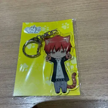 암살교실 아카바네 카르마 늘보 고양이 아크릴 키링