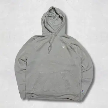 Champion 원 포인트 후드티 M 베이지 캐러멜 자수 로고