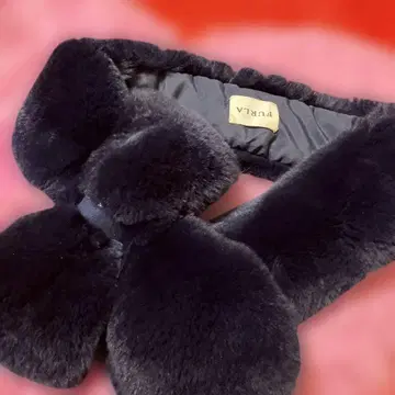 FURLA 네이비 퍼 넥워머
