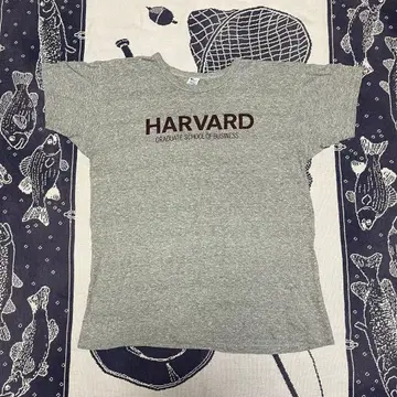 챔피온 80s 트리코 태그 올드T 스며드는 프린트 하버드