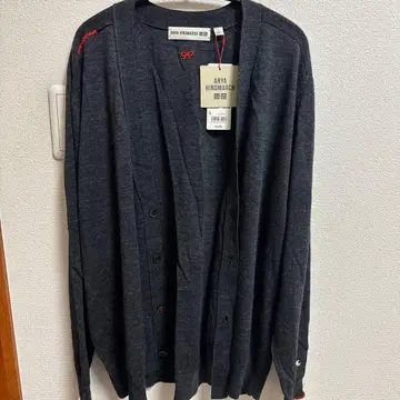 ANYA HINDMARCH 유니클로 가디건 L 다크 그레이