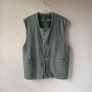 2way 변형 옷깃 베스트 스퀘어 넥 베스트 밀리터리 유로 빈티지