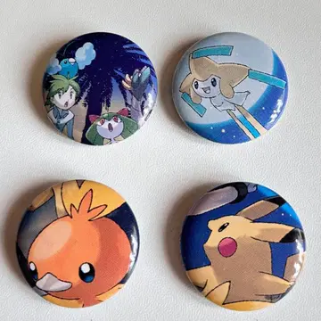 포켓몬 센터 2003 캔뱃지 미르 지라치 4개 세트